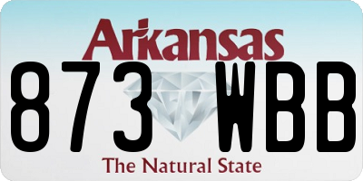 AR license plate 873WBB