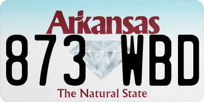AR license plate 873WBD