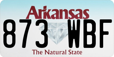 AR license plate 873WBF