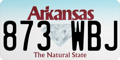 AR license plate 873WBJ