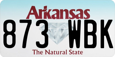AR license plate 873WBK