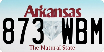 AR license plate 873WBM
