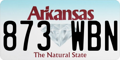 AR license plate 873WBN