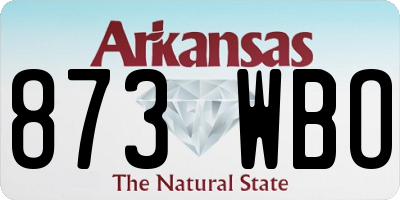 AR license plate 873WBO
