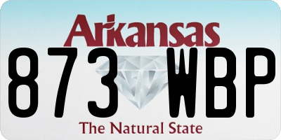 AR license plate 873WBP