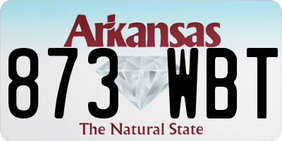 AR license plate 873WBT