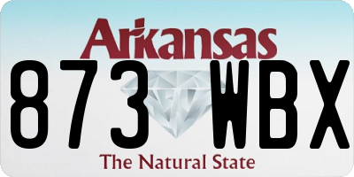 AR license plate 873WBX