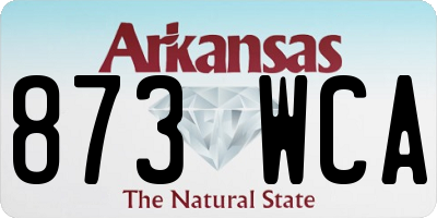 AR license plate 873WCA