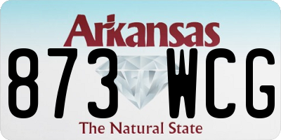 AR license plate 873WCG