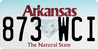 AR license plate 873WCI