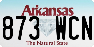 AR license plate 873WCN