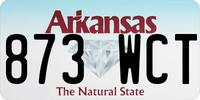 AR license plate 873WCT