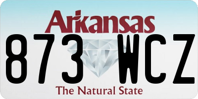 AR license plate 873WCZ