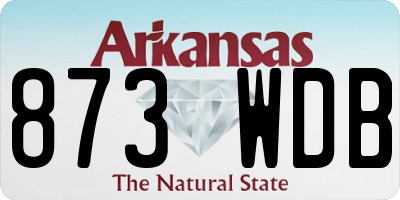 AR license plate 873WDB