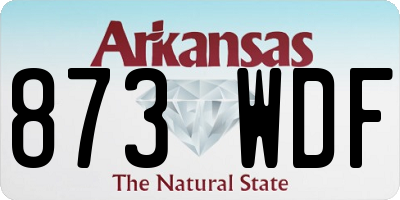 AR license plate 873WDF