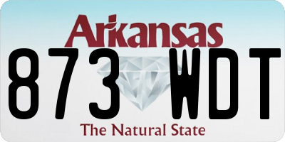 AR license plate 873WDT