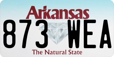 AR license plate 873WEA