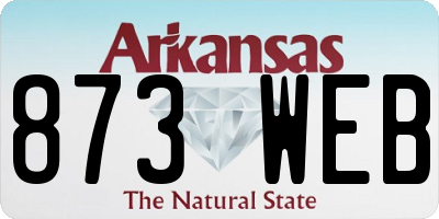 AR license plate 873WEB