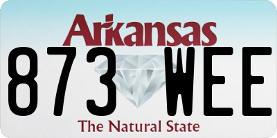 AR license plate 873WEE