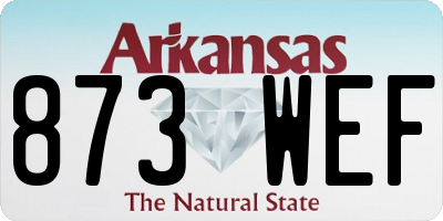 AR license plate 873WEF
