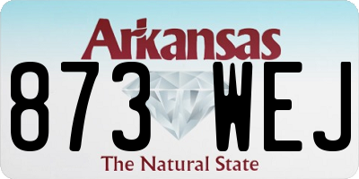AR license plate 873WEJ