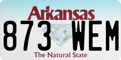 AR license plate 873WEM