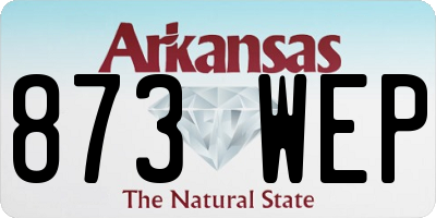 AR license plate 873WEP