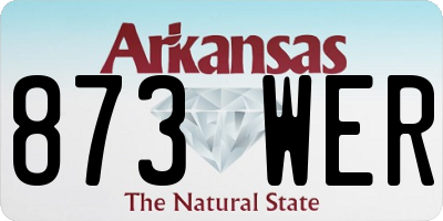 AR license plate 873WER