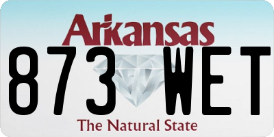 AR license plate 873WET