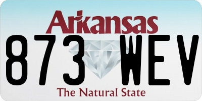 AR license plate 873WEV