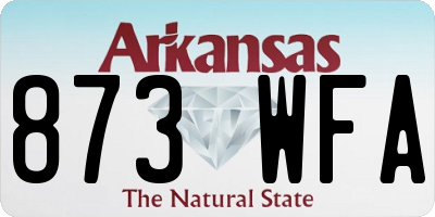 AR license plate 873WFA
