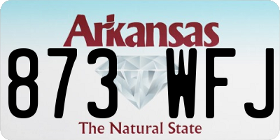 AR license plate 873WFJ
