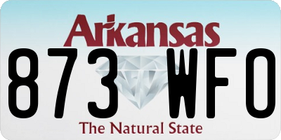 AR license plate 873WFO