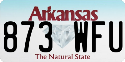 AR license plate 873WFU