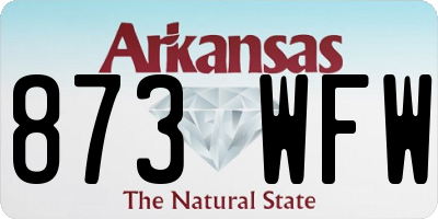 AR license plate 873WFW