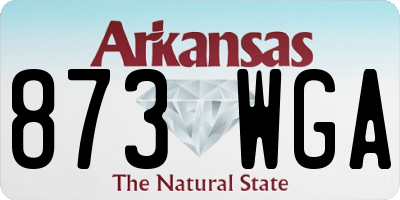 AR license plate 873WGA