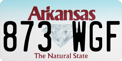 AR license plate 873WGF