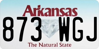 AR license plate 873WGJ