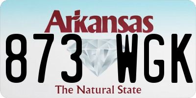 AR license plate 873WGK