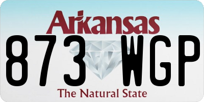 AR license plate 873WGP