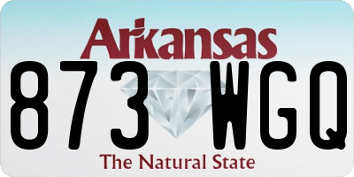 AR license plate 873WGQ
