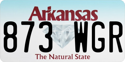 AR license plate 873WGR