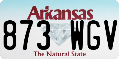 AR license plate 873WGV