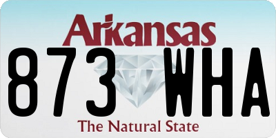 AR license plate 873WHA