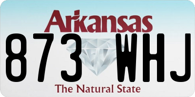 AR license plate 873WHJ