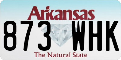 AR license plate 873WHK