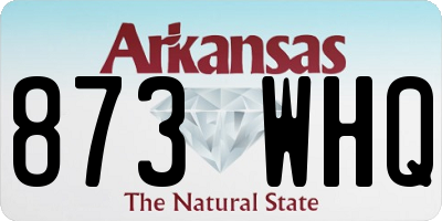 AR license plate 873WHQ