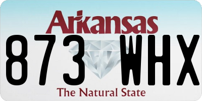 AR license plate 873WHX
