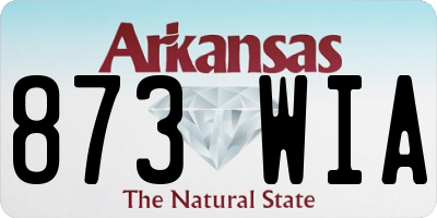 AR license plate 873WIA