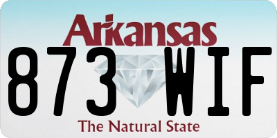 AR license plate 873WIF